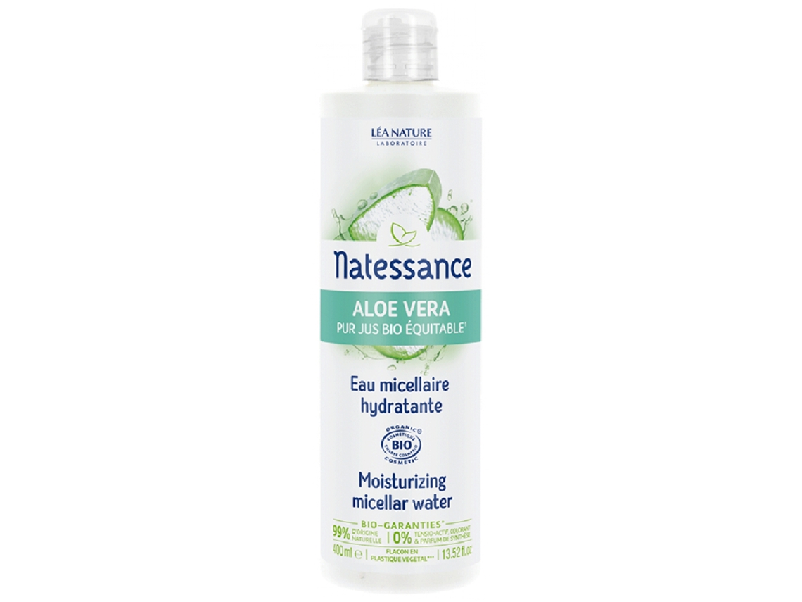 Água Micelar Água Micelar Hidratante de Suco de Aloe Vera Puro Comércio Justo 400 Ml NATESSANCE