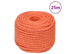 Vidaxl Corda De Trabalho 14 Mm 25 M Polipropileno Laranja