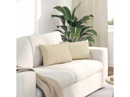 Vidaxl Travesseiros De Sofá 2 Pcs Creme 50 X 30 Cm Tecido