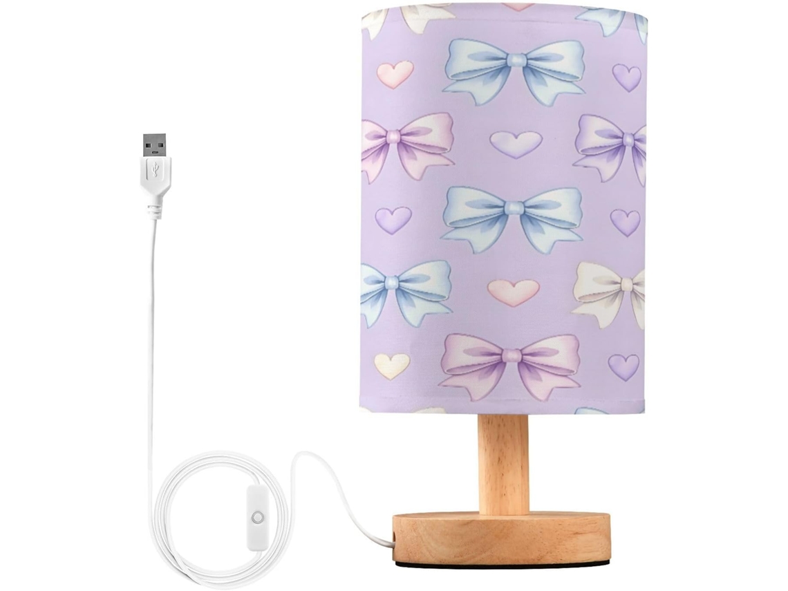 Abajur De Cabeceira Em Formato Nó Para Quarto, Com Portas De Carregamento Usb C, Luminária De Mesa Cabeceira, Luminária