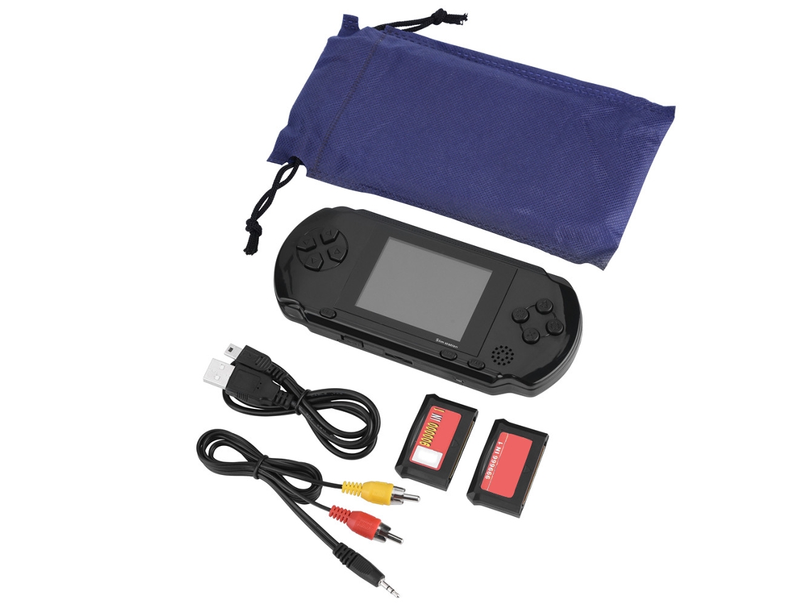 Brilvibera Pxp3 Slim Station Console de jogos portátil de 16 bits com 2 cartões de jogo