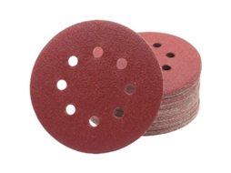 Discos de Lixa Profissional 50 Peças, Ø125mm, Grão P80, 8 Furos, Corindão S/MARCA