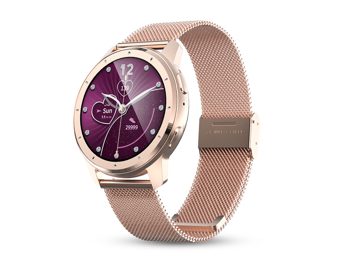 Smartwatch, Monitoramento de Freqüência Cardíaca de Som, Relógio Esportivo Saudável, Ouro Bestvite