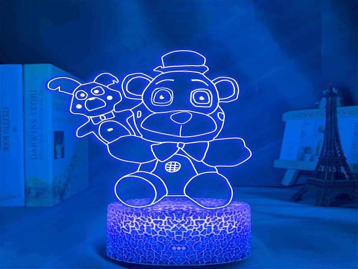 Lurelia Luz Noturna 3d Em Forma De Urso Com Controlo Remoto, Sensor De Toque, Brilho Regulável E Rgb Para Quarto Infantil