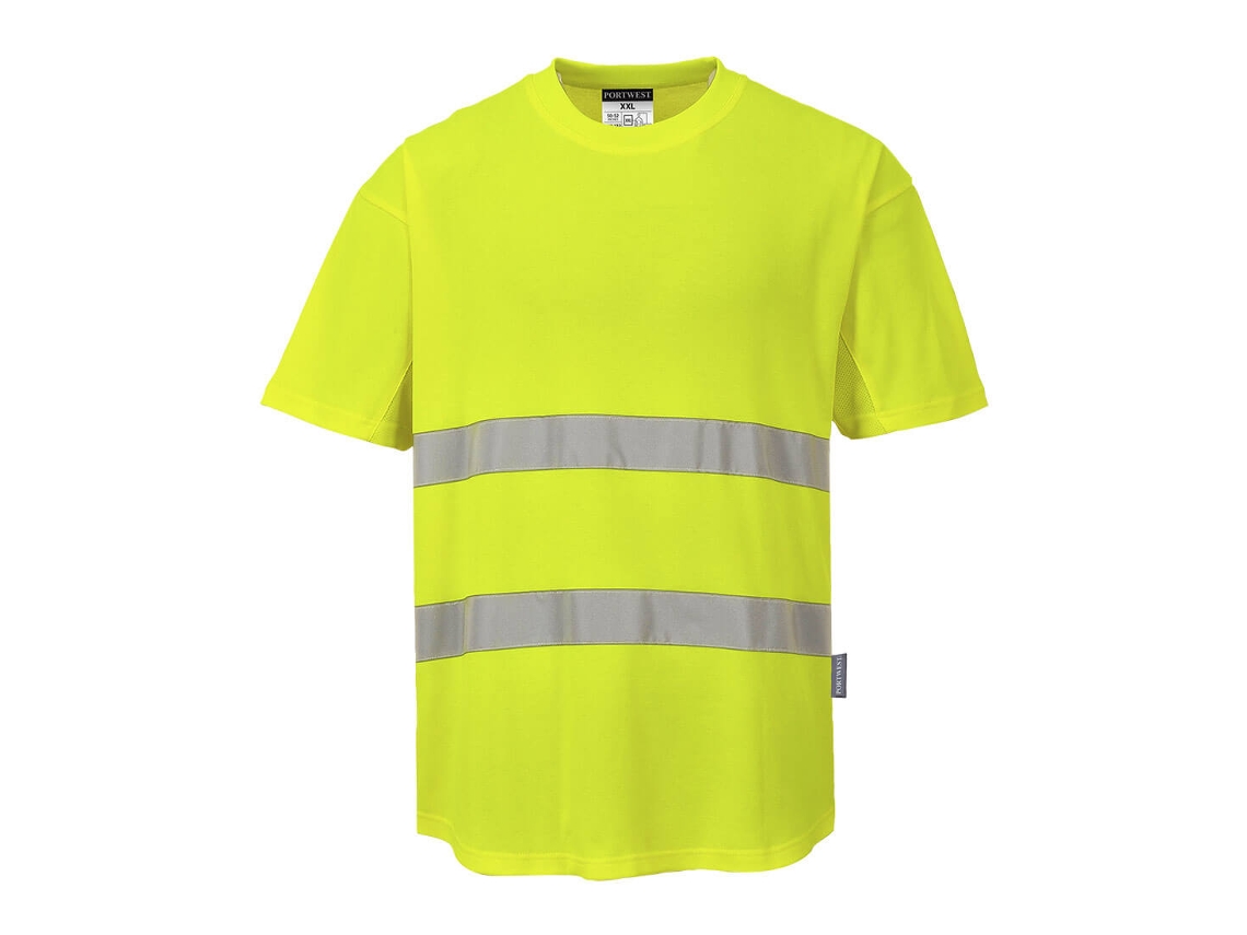 Camiseta De Malha De Alta Visibilidade Conforto E Frescor Em Climas Quentes / Laranja / M Portwest