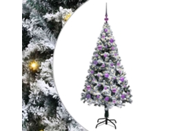 Conjunto 1 Árvore De Natal Artificial Vidaxl Branco Pvc (150 Cm)