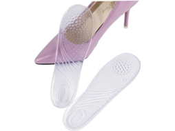 Palmilhas De Gel Transparentes Femininas Com Suporte Para Curvas Confortáveis E Altamente Elásticas Uso Diário Em