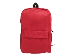 Mochila de Lona Roja Escolar Ligera Suave com Cordas Ajustáveis para Escola Viagem Portátil