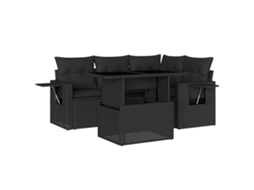 Garden Sofa Set, Garden Sofa Sets Vidaxl Preto Rattan / Vime (n/a)