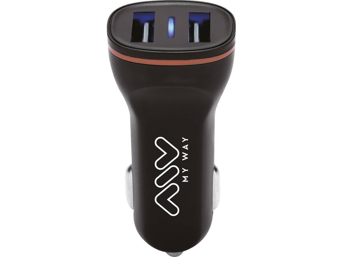 Carregador Auto MYWAY LL-C038 (2 USB - 3.1 A - Preto)