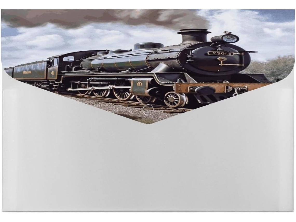 Pasta Fotos De Locomotiva A Vapor, À Prova D Água, Resistente À Umidade, Durável E Portátil, Ideal Uso Em Casa