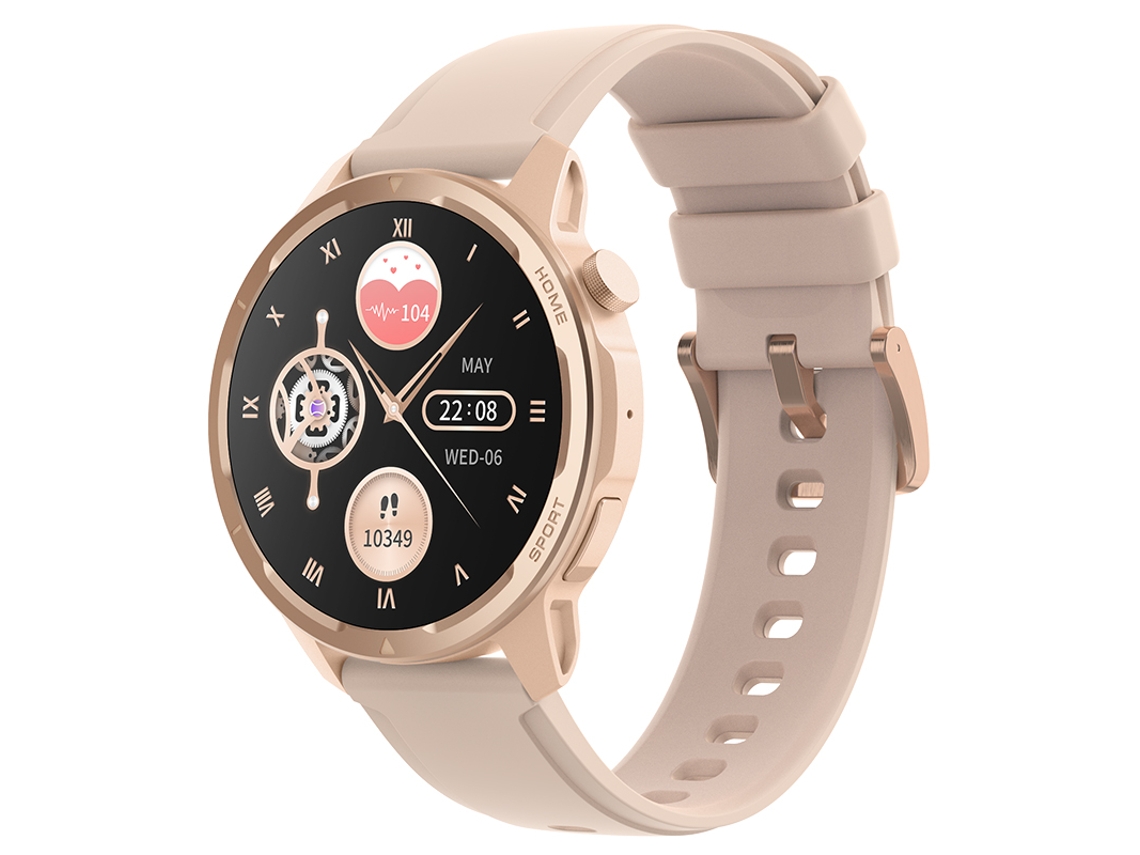 (dourado) Smartwatch À Prova D'água, Com Tela Sensível Ao Toque De 1,39 Polegadas.