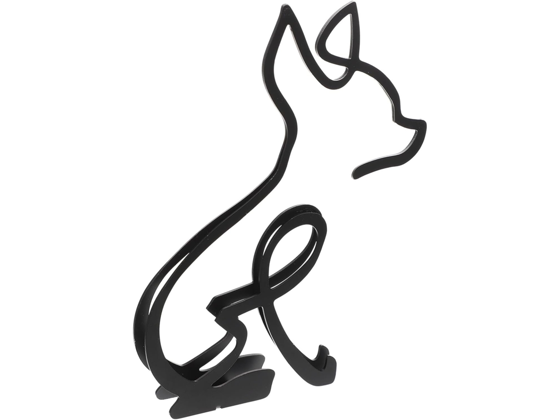 Moderna De Cachorro Em Metal, Decoração Compacta Para Casa, Ornamento Artístico Simples Em Forma De Cachorro, Acessório Gokoco