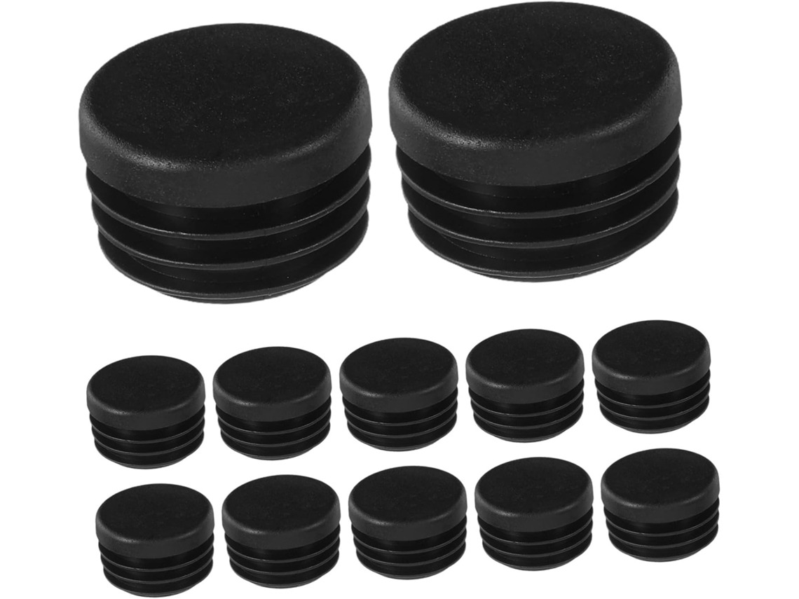 Conjunto De 120 Peças Protetores Redondos Plástico Preto Para Mesas E Cadeiras, Protetores De Pés Cadeiras Redondas