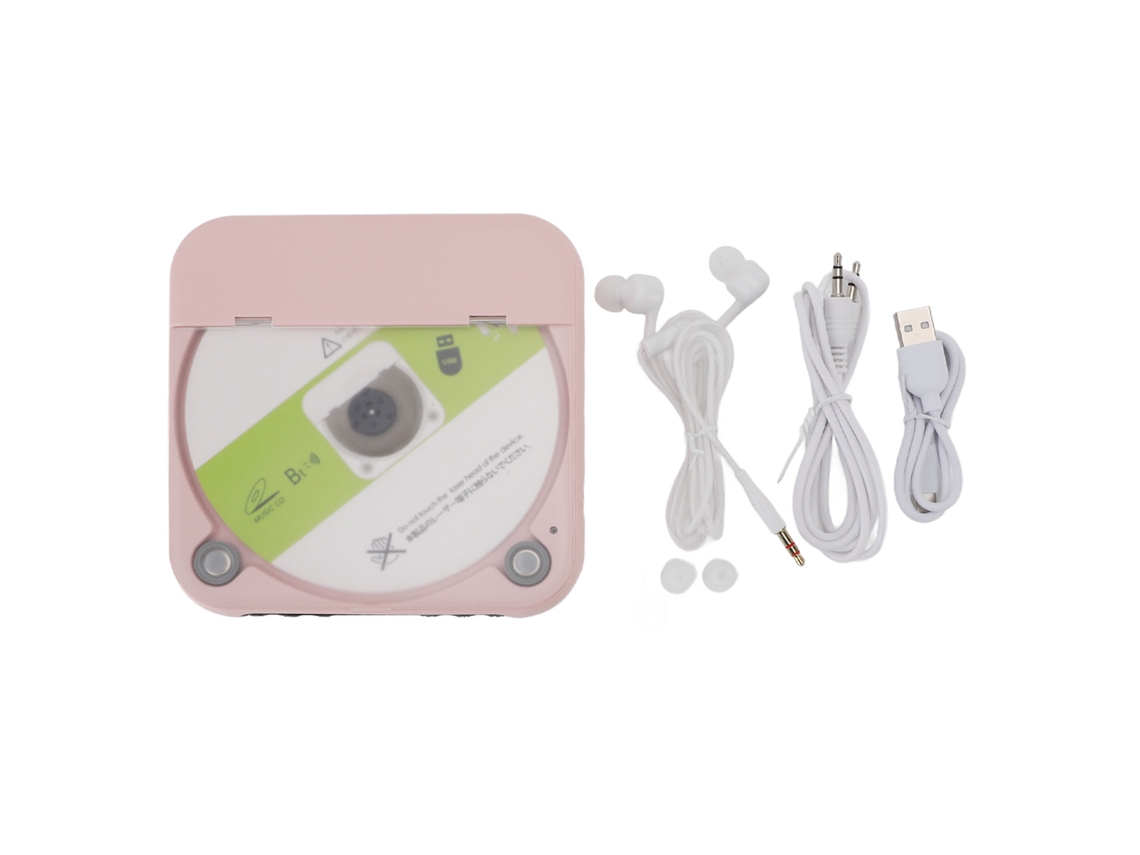 Reprodutor de CD portátil Walkman, Bluetooth, alto falantes duos EOOCOO