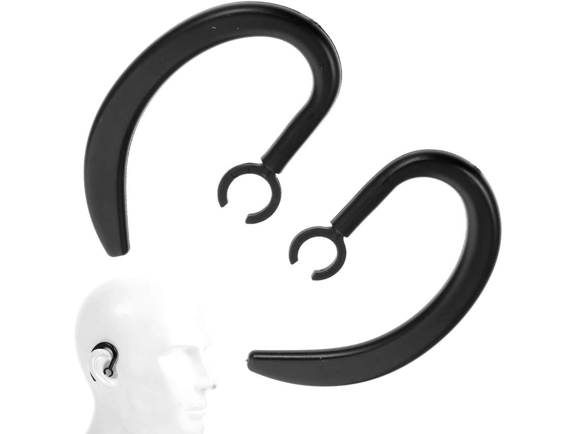 Crochês D'oreille De Rechange Para Casque, 2 Peças Em Caoutchouc Noir