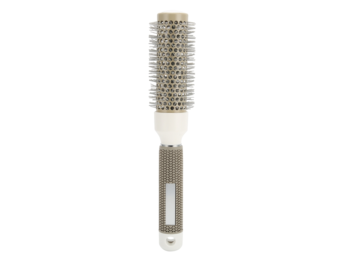 Pincel Redondo Iônico Para Secagem E Modelagem De Cabelo Com Cerdas De Nylon E Alumínio