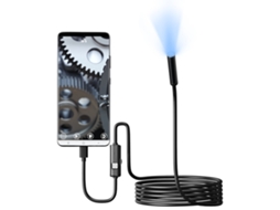 Câmera De Inspeção Endoscópica Com Lente De 7 Mm E 6 Leds, Câmera De Inspeção Usb C Para Celular Brilvibera