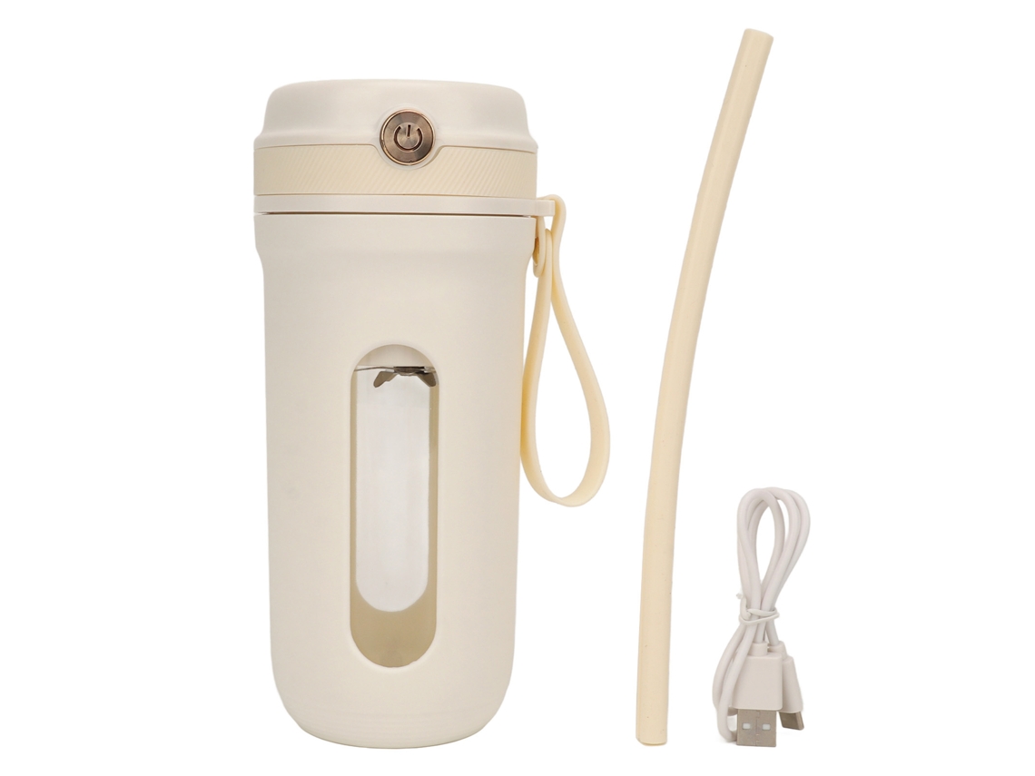 Copo de suco elétrico portátil com 10 lâminas, liquidificador recarregável 340ml para uso em casa | S/MARCA