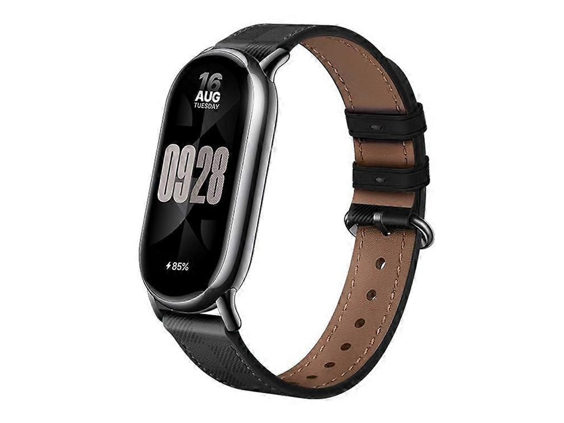 Pulseira De Couro Com Textura Xadrez Xdfind Para Xiaomi Smart Band 10 / 9 / 8