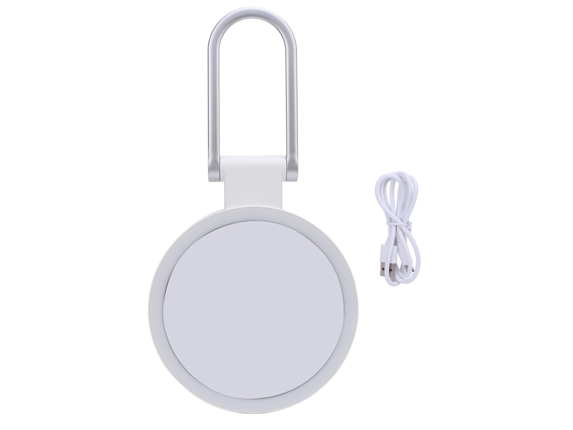 Espejo De Maquillaje Led Doble Lado Con 1x Y 10x Aumento Y Luz Regulable
