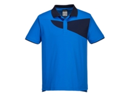 Polo De Manga Curta Pw2 Tecido Premium Comfort / Preto Cinza / L Portwest