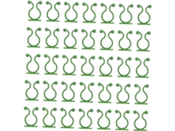 Inoomp Kit de 100 Ganchos de Suporte para Plantas, Verdes, Médios, Clipes para Plantas Trepadeiras, Suporte para CHABERLU