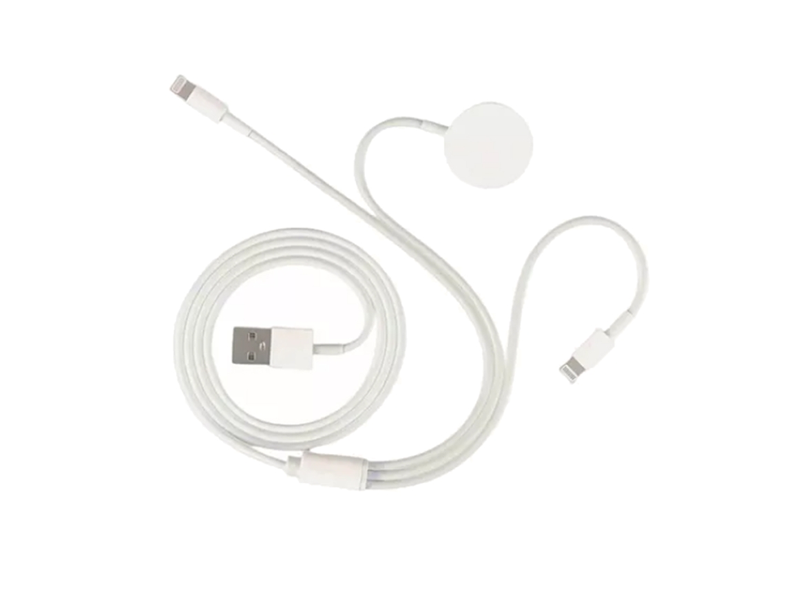 Cabo Carregador 3 Em 1 Rápido Para Iphone E Relógio Celular Carregamento Rápido
