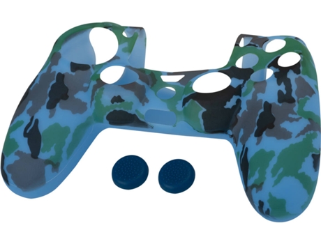 Capa Silicone + Grips Camo Navy PS4