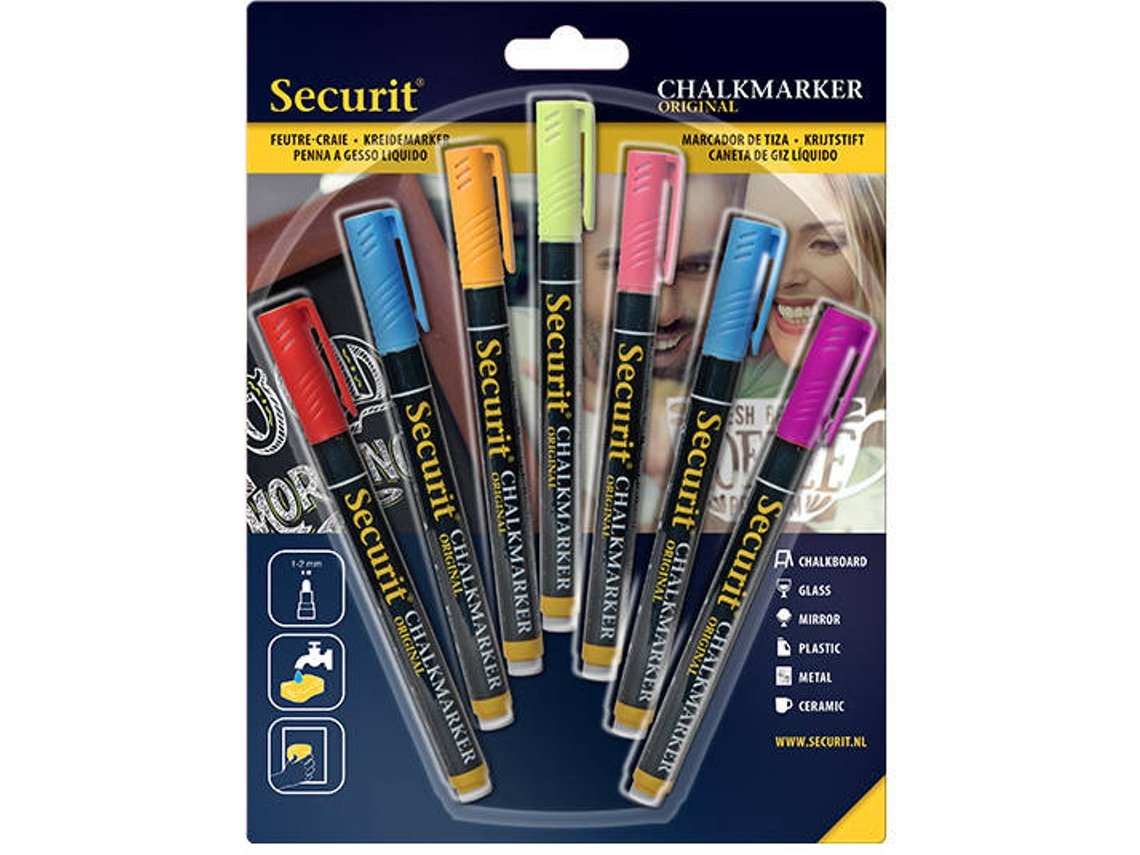 Marcador de Giz SECURIT 1-2 mm Conjunto 7