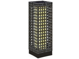 Luminária externa solar com painel, 15,5x15,5x46cm, cinza BTFORUS
