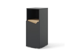 Armário Midischrank Marelle, 30 x 74,5 cm com porta e compartimento aberto, Antracite, Vicco