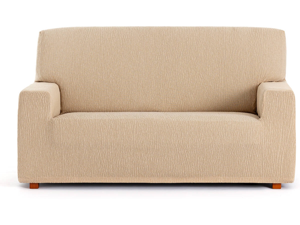 Capa de Sofá 4 Lugares EYSA Premium Troya Tecido Elástico (240 x 70 x 110 cm - Poliéster e Algodão - Beige)