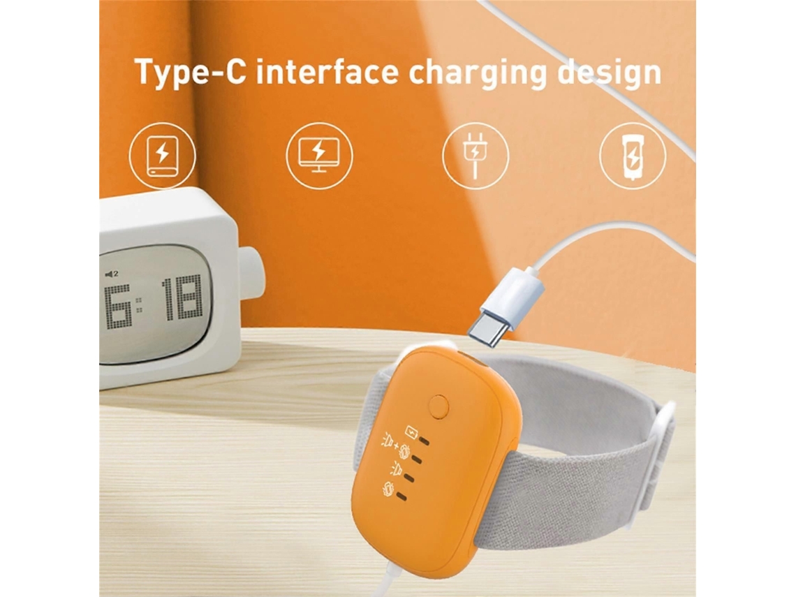 Alarme De Enurese Noturna Com Sensor, Som, Vibração E Luz Para Crianças, Com Forma Compacta, Elysve