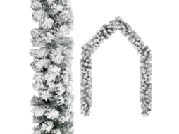 Vidaxl Grinalda De Natal Com Neve 5 M Pvc Verde