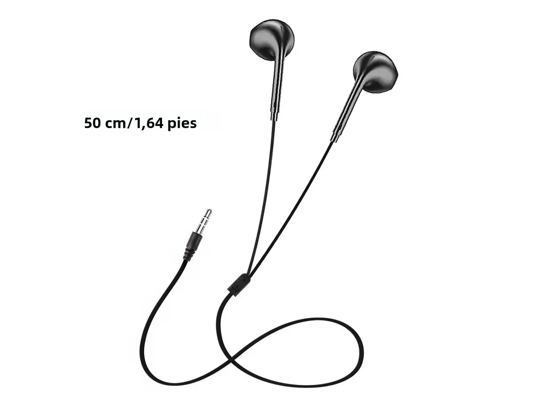 Fones De Ouvido Sem Fio Curtos De 50 Cm, Sem Microfone, Estilo Intra-auricular.