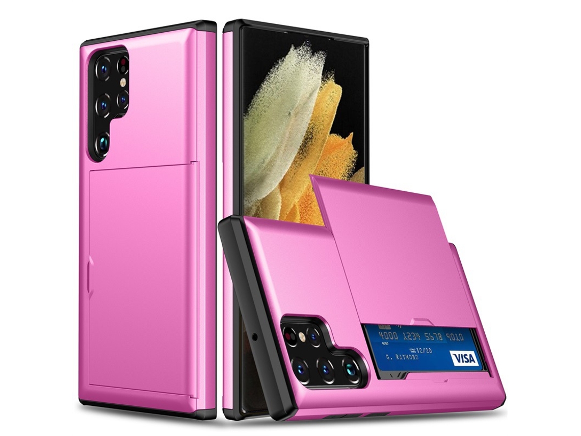 Adequado Para Capas De Celular Samsung E Capas Protetoras Anti-queda Para Cartões.rosa Vermelho - Note 10 Plus