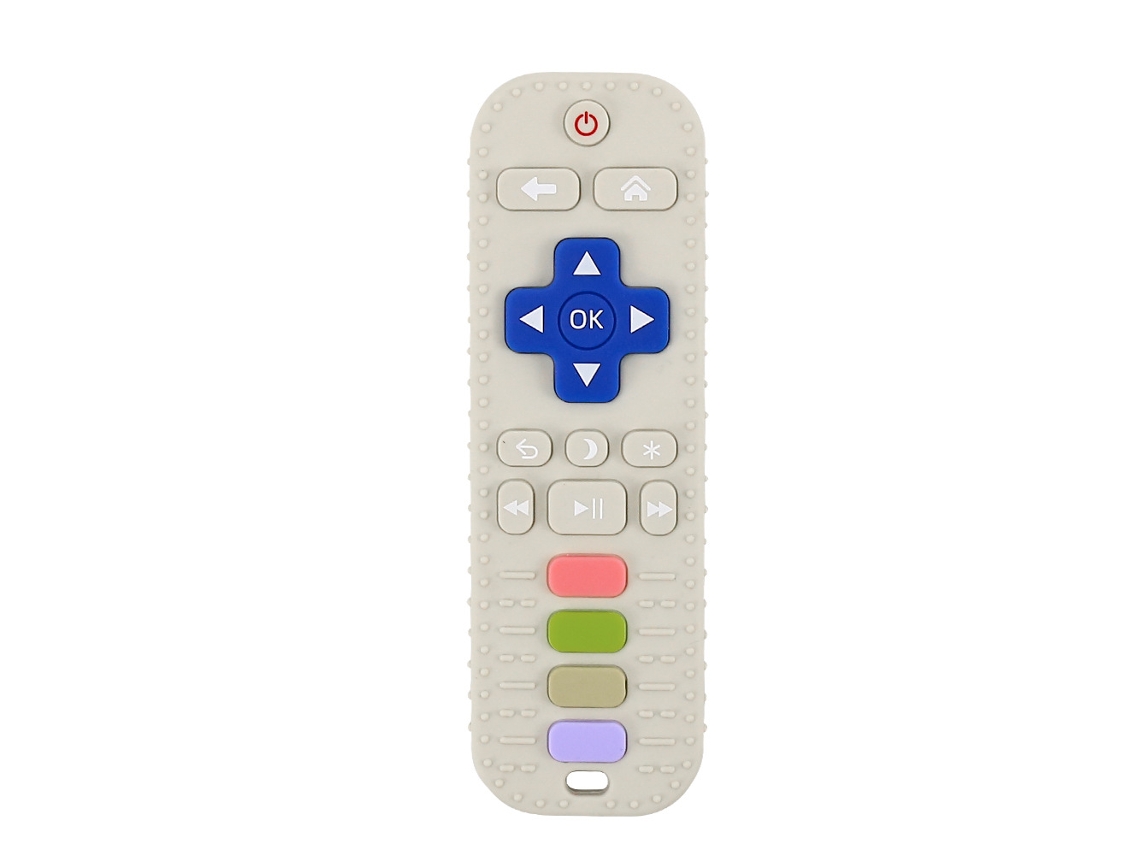 Mordedor Bebé Controlo Remoto CHRUI 3 24 Meses Alivio Gengivas Silicone (branco)