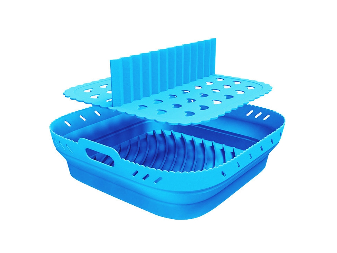 HYMNORA Forma De Borracha Para Air Fryer Quadrada Com Tapete De Silicone