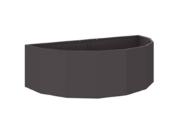 Conjunto 1 Vaso De Exterior Vidaxl Preto Aço (120 X 60 X 35 Cm)