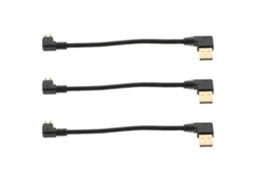 Cabo Micro Usb E Cabo De 90 Graus Em Ângulo Reto Para Transferência De Dados, Pacote Com 3, Eur
