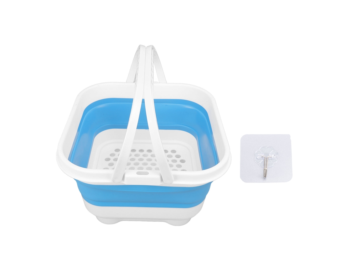 Organizador de brinquedos de banho plegável com base removível e drenagem rápida, multifuncional, branco e cinza | S/MARCA