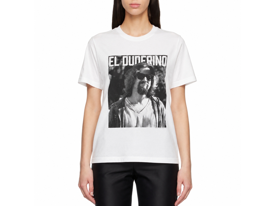 Rockinstone The Big Lebowski El Duderino White Adult T-shirt Size:xxl
