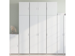 Vidaxl Armário Alto 80x42,5x249 Cm Derivados De Madeira Branco