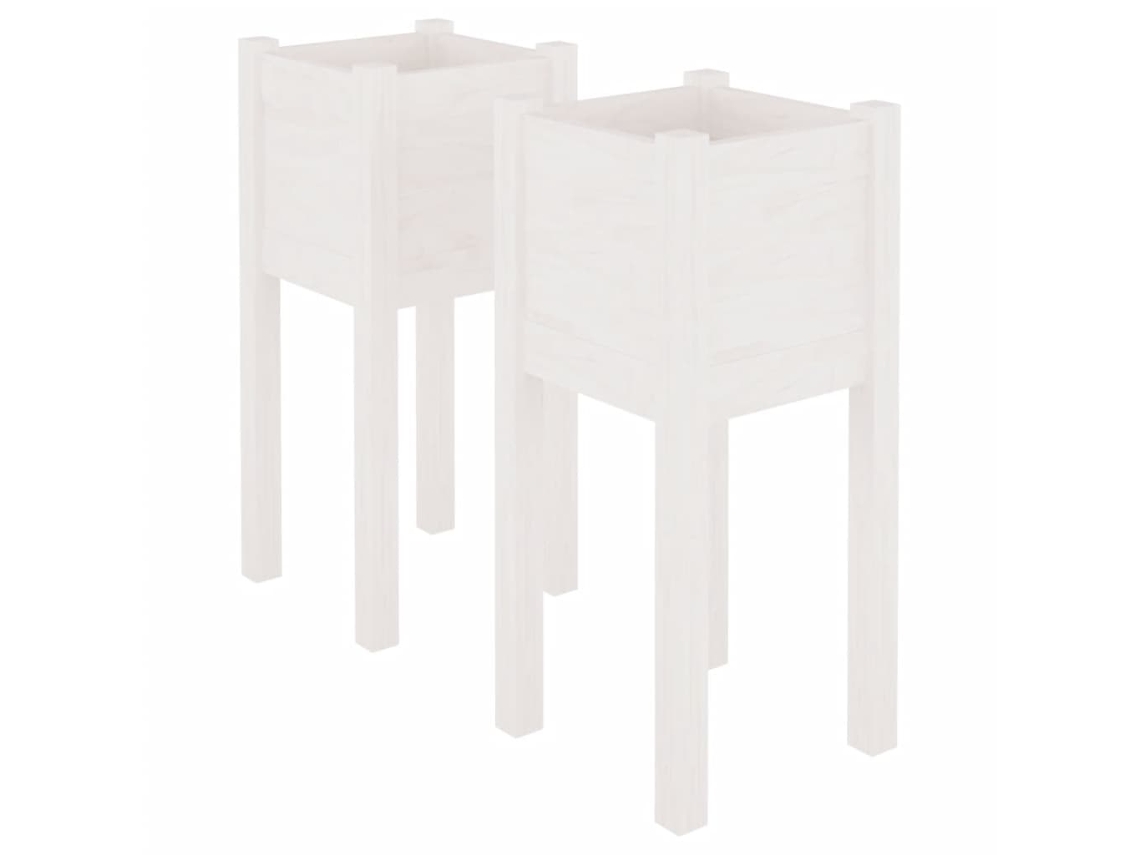 Planter, Planters Vidaxl Branco Madeira De Pinho (n/a)