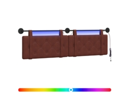 Conjunto 1 Cabeceira Vidaxl Castanho Couro Sintético (190 X 55 X 5 Cm)