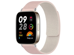 Bracelete Para Redmi Watch 3 - Silicone Magnético - Textura De Lichia Rosa Sstarlight