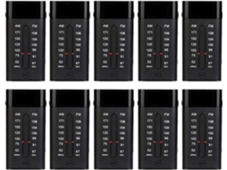 Rádio Portátil Tr107 Retekess 10pcs, Mini Pocket Portable Fm Am Suporte Estéreo Do Pointeur Bbs Mega Bass, Com Fones De Ouvido Para Corrida