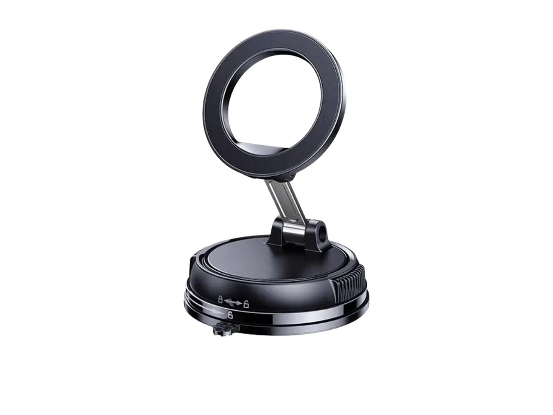 Suporte Magnético 360° Para Carro,com Base Ajustávelpara Smartphones Preto