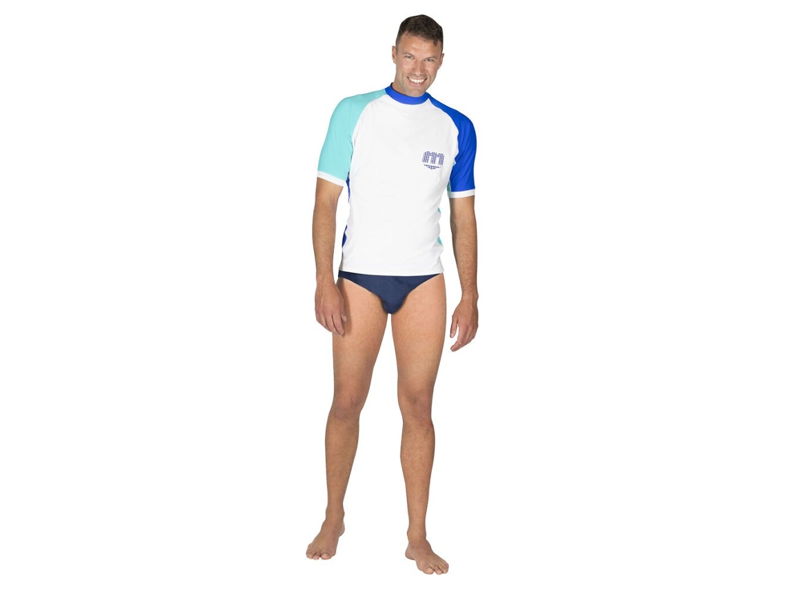 Camiseta Rasguard Rashguard Shield Azul Lmares Aquazone